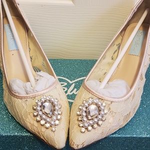 Betsy Johnson Bridal Champagne Heels